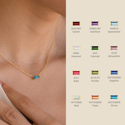 Hayden Nevaeh | Stainless Steel Birthstone Necklace