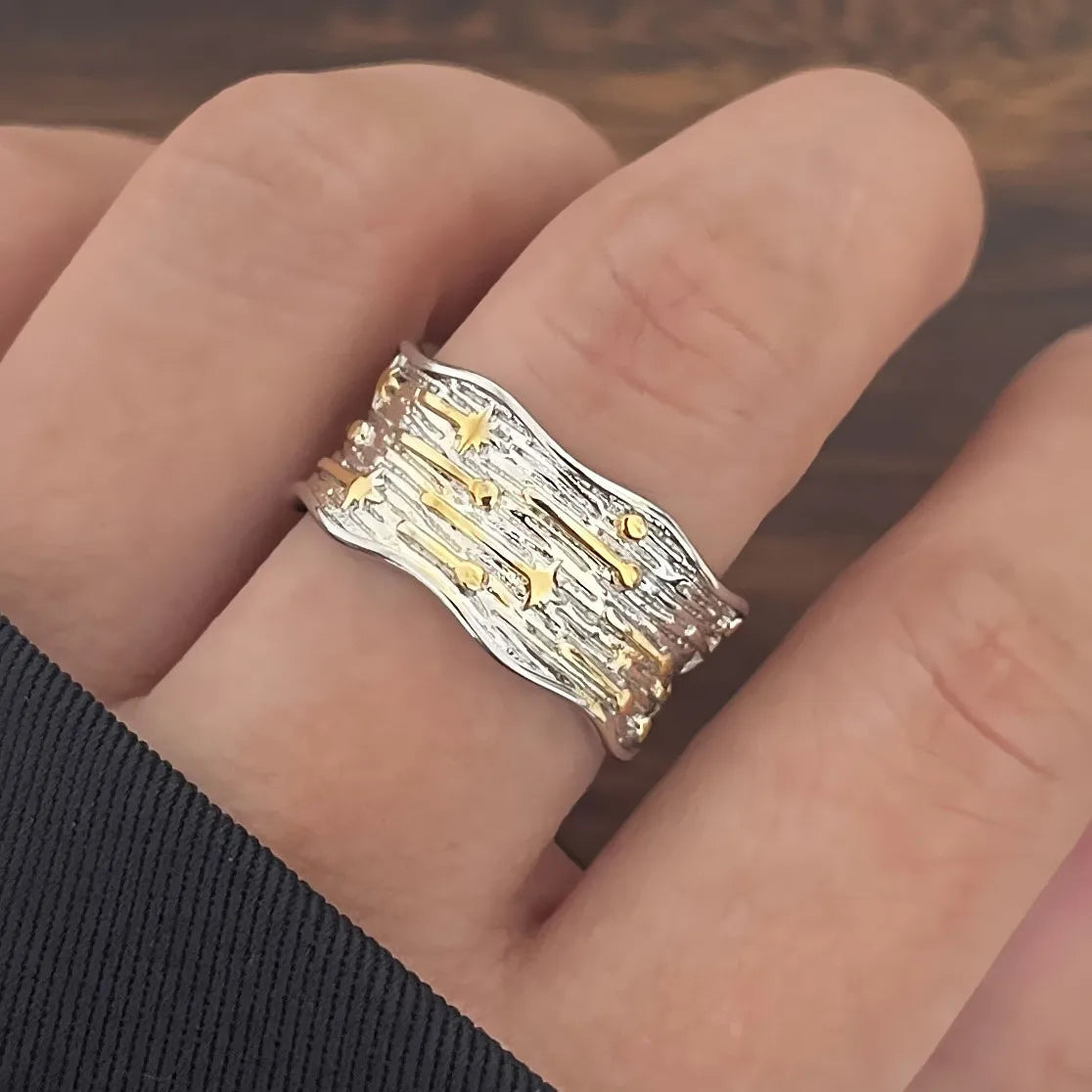 Hayden Addison | Silver BOHO Ring Falling Star