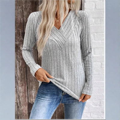 Hayden Casper | Elegant Sunken Stripe Sweater
