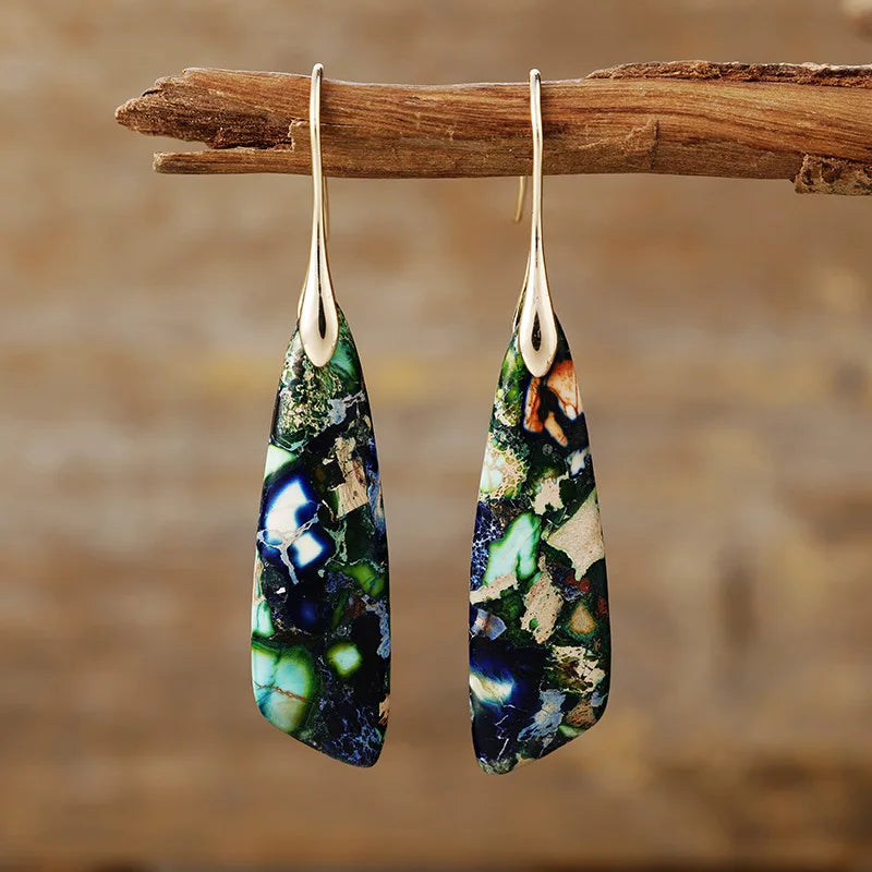 Hayden Amelia | Vintage Earrings With Colored Natural Stones