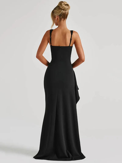 Hayden Marlowe™ | Elegant Formal Slip Maxi Dress with Open Back