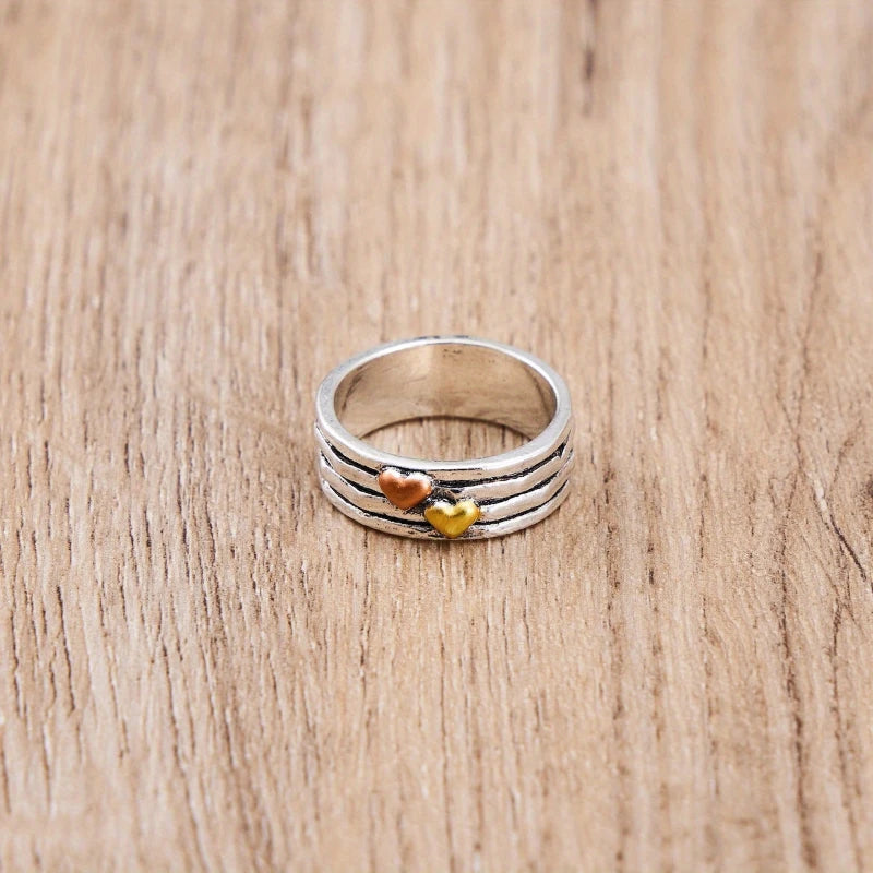 Hayden Gwenn | Bohemian Vintage Multi-Layered Heart Ring