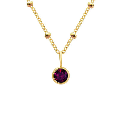 Hayden Jovy | Stainless Steel Danity Birthstone Necklace