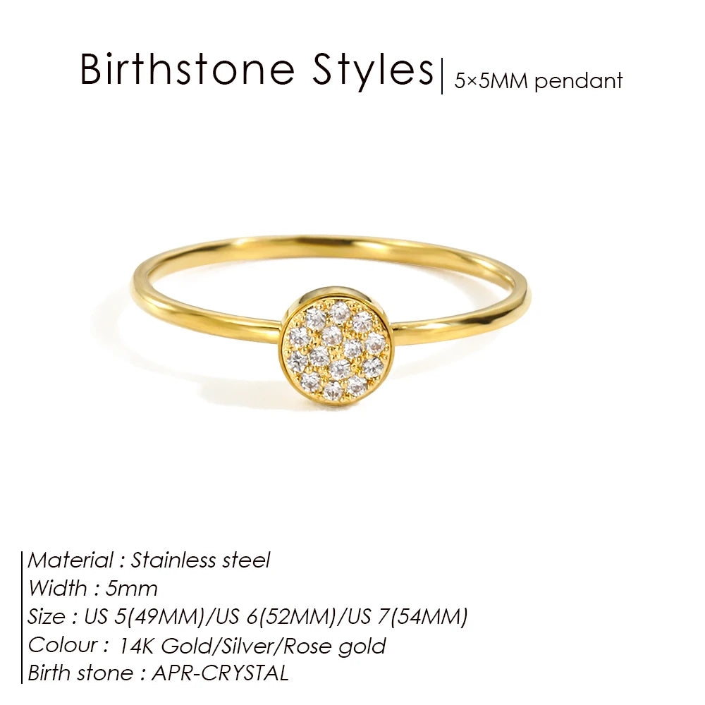 Hayden Emery | Zirconia Birthstone Ring