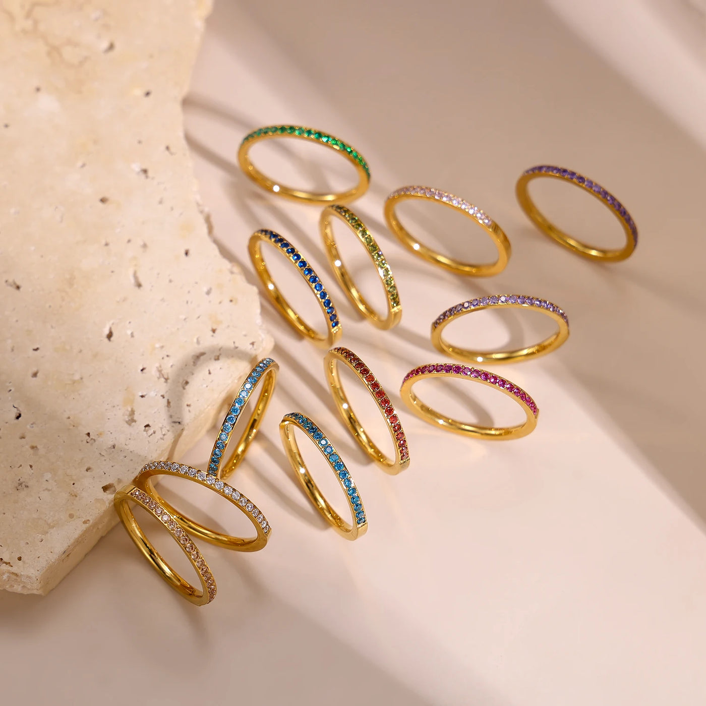 Hayden Carla |  Mini Zircon Birthstone Rings