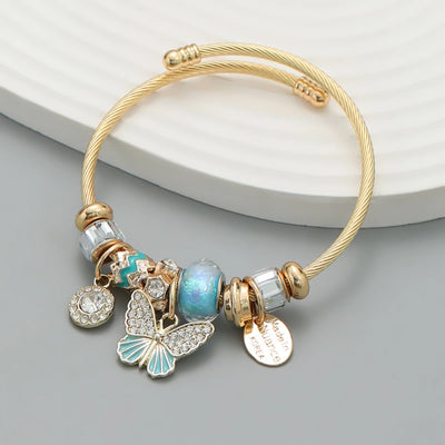Hayden Ali |Stainless Steel Circle Panjiadora Beaded Love Bracelet