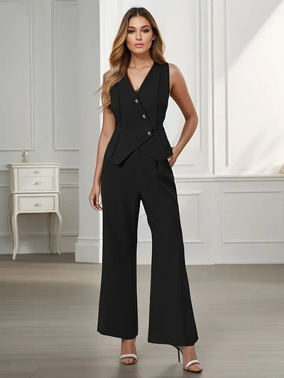 Hayden Embria |  Women’s Sleeveless Two-Piece Jumpsuit