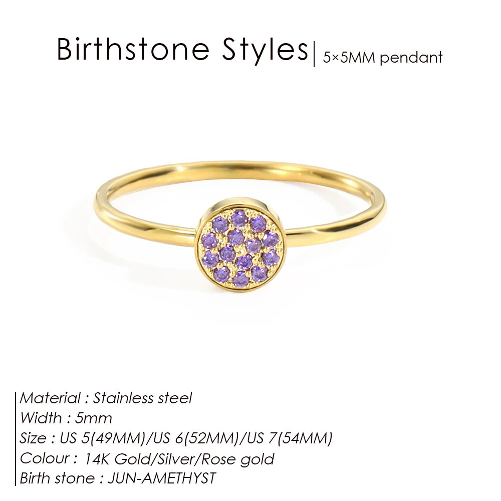 Hayden Emery | Zirconia Birthstone Ring