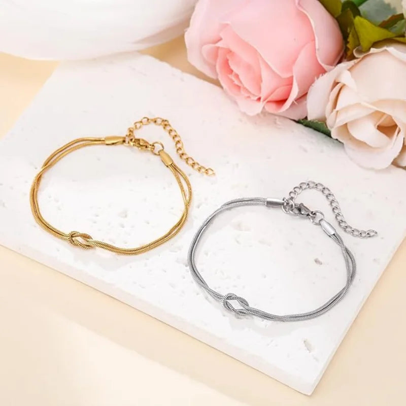 Hayden Dakota | Stainless Steel Love Knot Bracelet