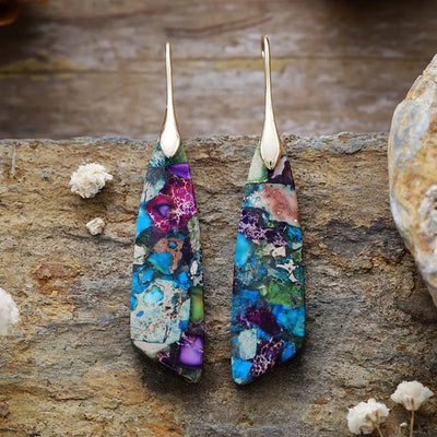 Hayden Amelia | Vintage Earrings With Colored Natural Stones
