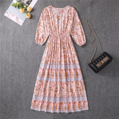 Hayden Darcie | Flowing petal midi dress with elegant tummy coverage