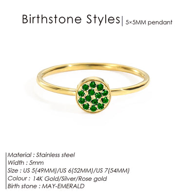 Hayden Emery | Zirconia Birthstone Ring