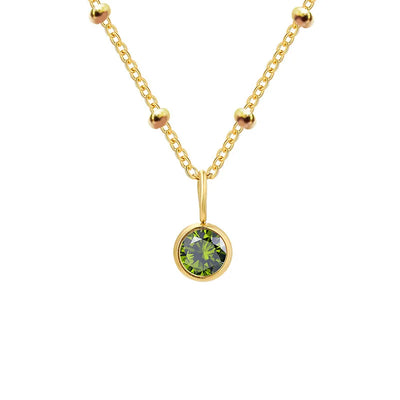 Hayden Jovy | Stainless Steel Danity Birthstone Necklace