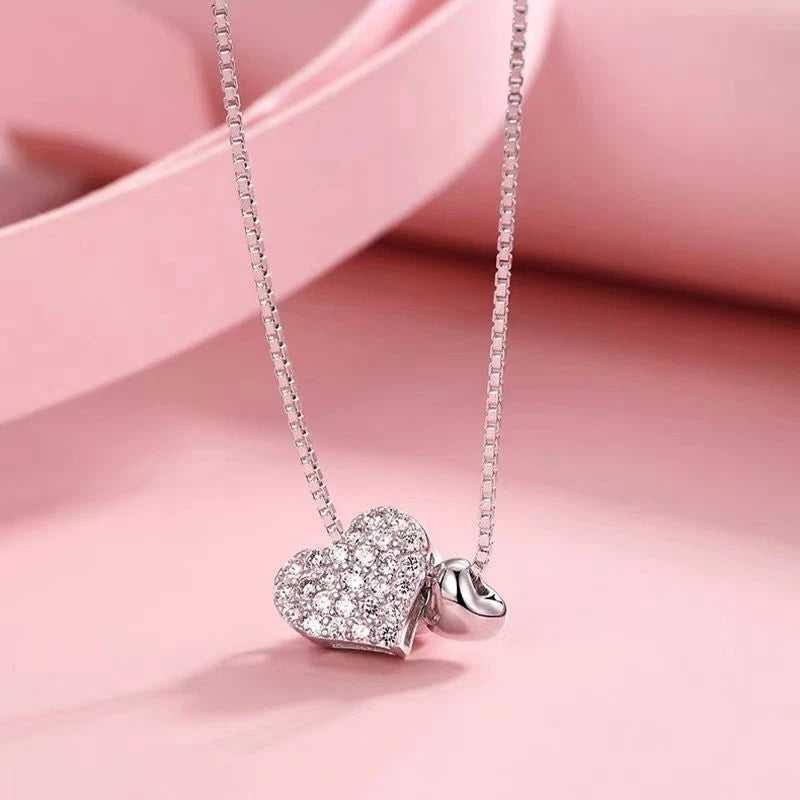 Hayden Keli | Silver Heart Pennant Necklace