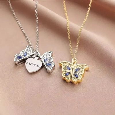 Hayden Abby | Butterfly Necklace With Engravings