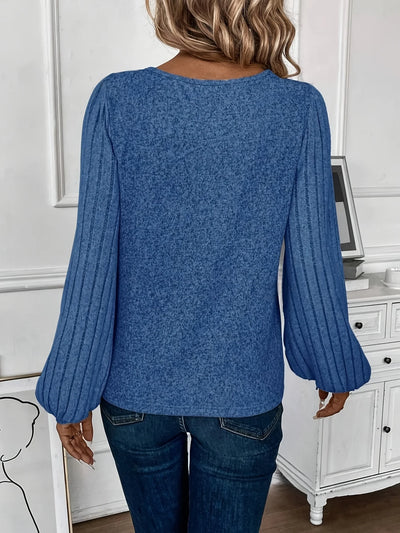 Hayden Lea™ | Elegant Lantern Sleeve Sweater