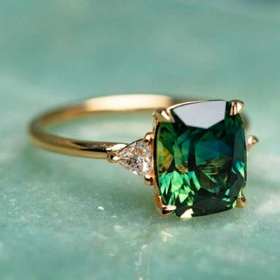 Hayden Luck | Green Zirconia Ring in Gold