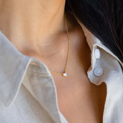 Hayden Sage | Birthstone Necklace Hearth Stone