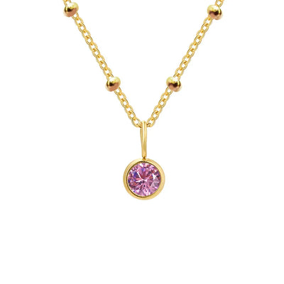 Hayden Jovy | Stainless Steel Danity Birthstone Necklace