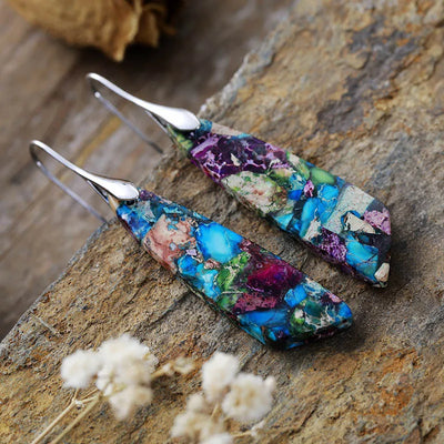Hayden Amelia | Vintage Earrings With Colored Natural Stones