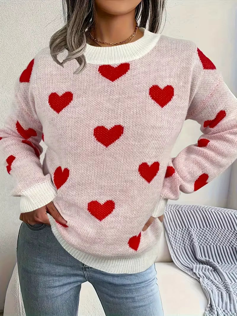 Hayden Laura™ | Elegant Hearts Sweater