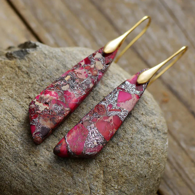 Hayden Amelia | Vintage Earrings With Colored Natural Stones