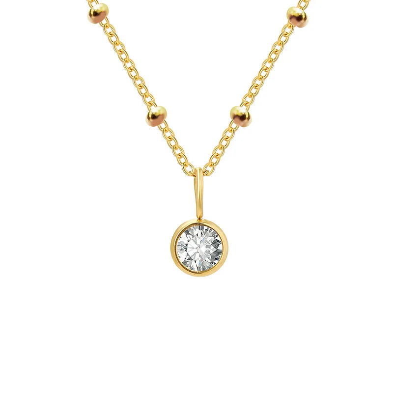Hayden Jovy | Stainless Steel Danity Birthstone Necklace