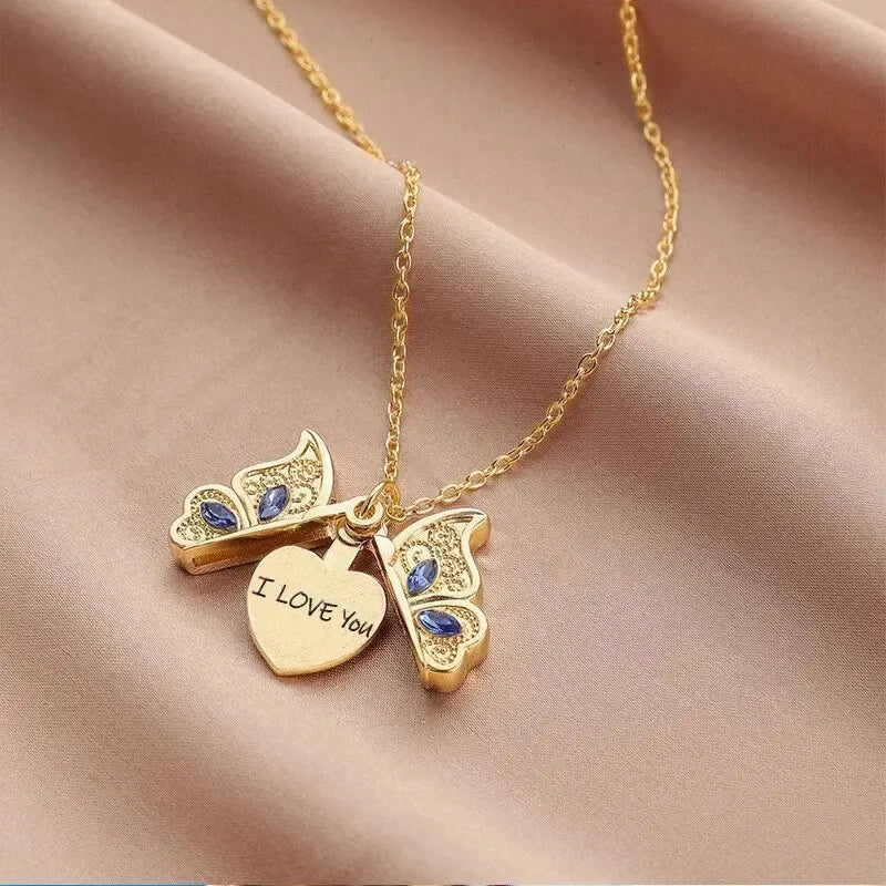 Hayden Abby | Butterfly Necklace With Engravings
