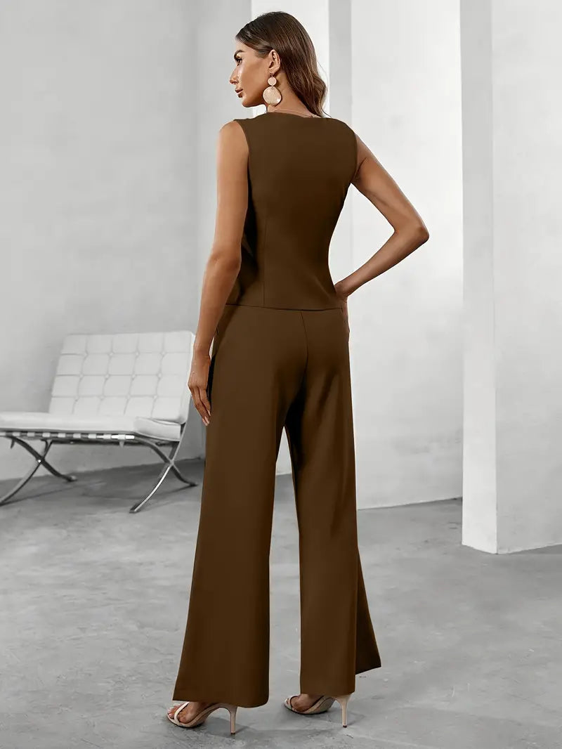 Hayden Embria |  Women’s Sleeveless Two-Piece Jumpsuit