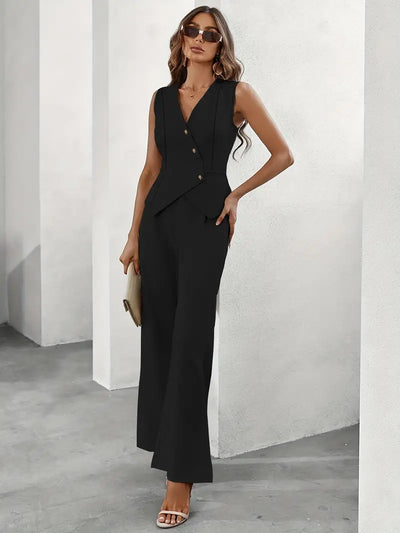Hayden Embria |  Women’s Sleeveless Two-Piece Jumpsuit
