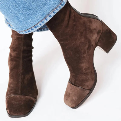 Hayden Victoria | Square Toe Heeled Boots
