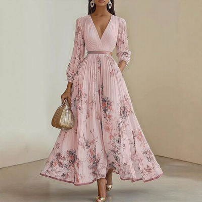 Hayden Milano | Elegant Pleated Maxi Dress