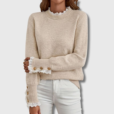Hayden Isabell | Long Sleeve Sweater With Lace Details