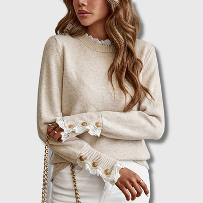 Hayden Isabell | Long Sleeve Sweater With Lace Details