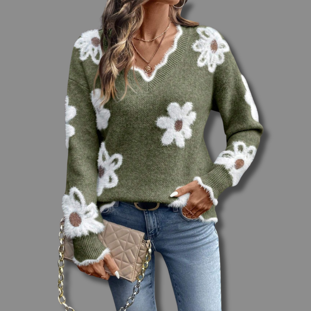 Hayden Sharon™ | Flower Sweater