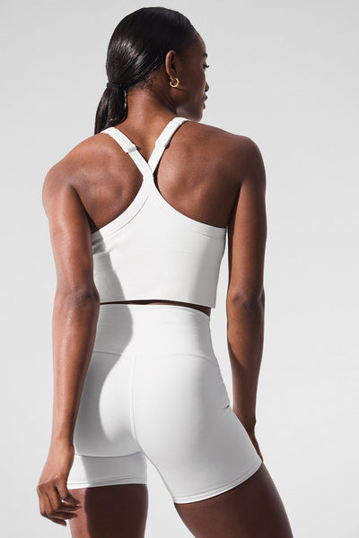Seamless Ribbed Favorite Bra Tank - White