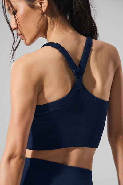 Seamless Ribbed Favorite Bra Tank - Navy