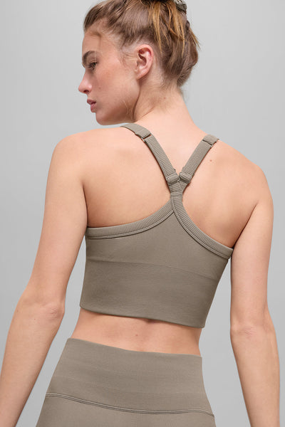 Seamless Ribbed Favorite Bra Tank - Light Cocoa