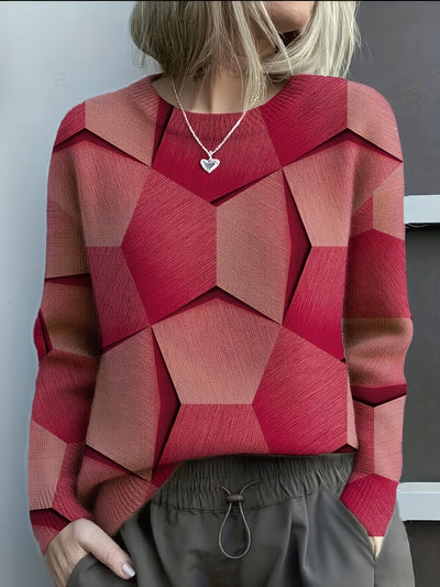 Hayden Bravina | Knitted Sweater with Geometric Print