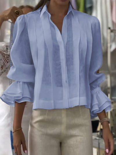 Hayden Madeleine | Blouse With Flattering Pleats