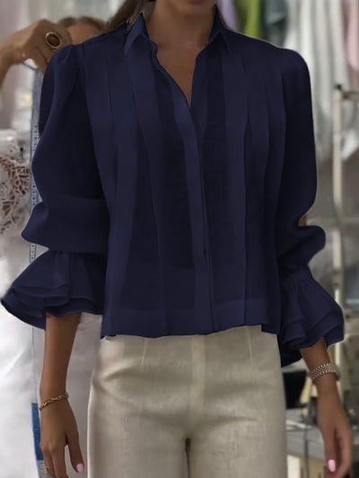Hayden Madeleine | Blouse With Flattering Pleats