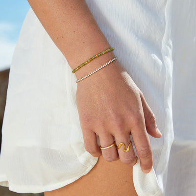 Hayden Summer | Gold Tennis Bracelet