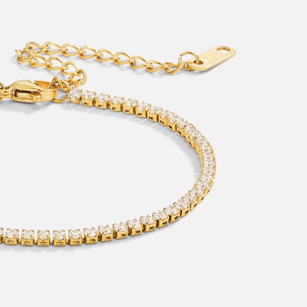 Hayden Summer | Gold Tennis Bracelet