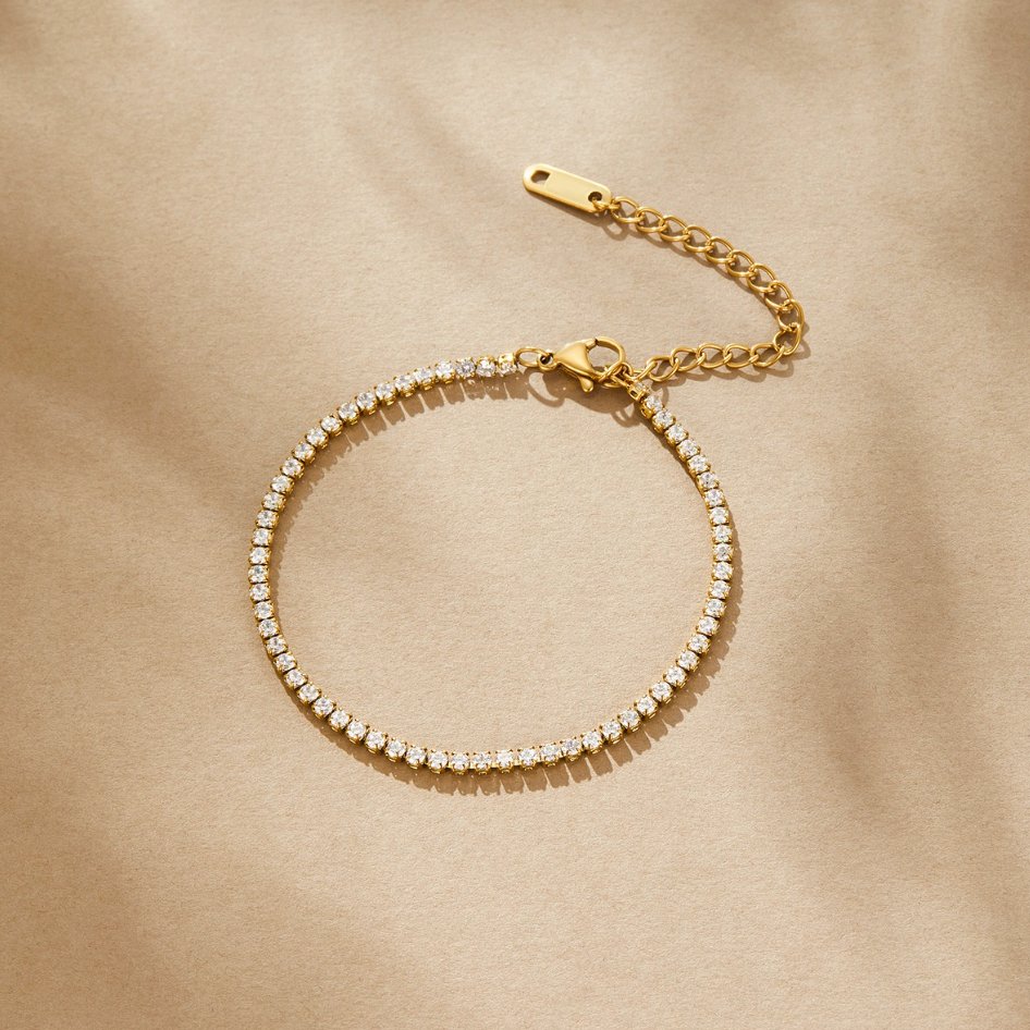 Hayden Summer | Gold Tennis Bracelet