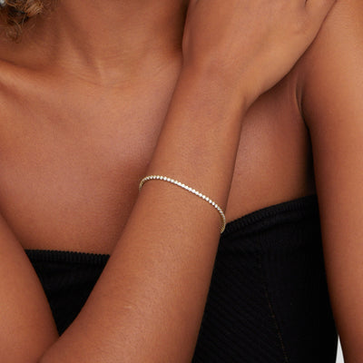 Hayden Summer | Gold Tennis Bracelet