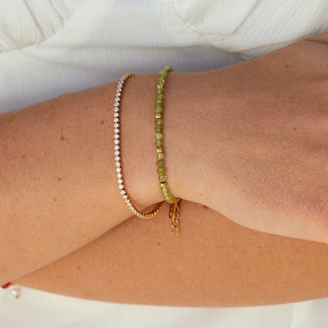 Hayden Summer | Gold Tennis Bracelet