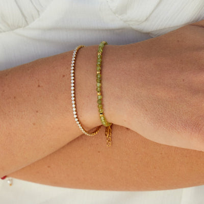Hayden Summer | Gold Tennis Bracelet