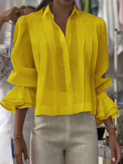 Hayden Madeleine | Blouse With Flattering Pleats