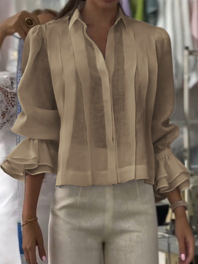 Hayden Madeleine | Blouse With Flattering Pleats