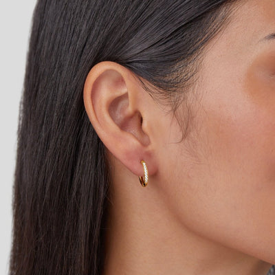 Hayden Lanie | Eternity Hoop Earrings